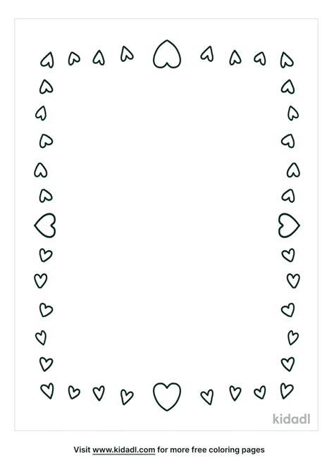 heart borders coloring page  shapes coloring page kidadl