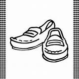 Loafers Flash Card Printable Template Shoes Shoe Print Choose Board sketch template