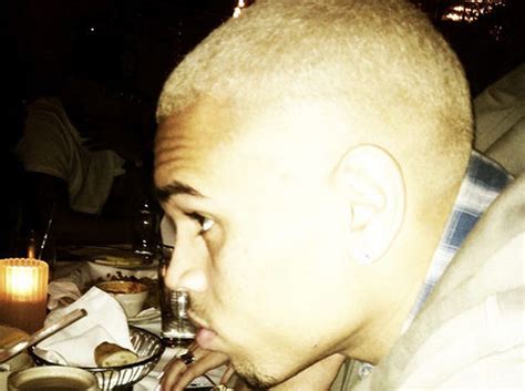 Chris Brown Blonde Hair Photo Appears On Twitter Look At Me Now