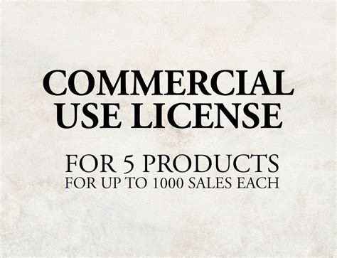 commercial  license   products     sales etsy