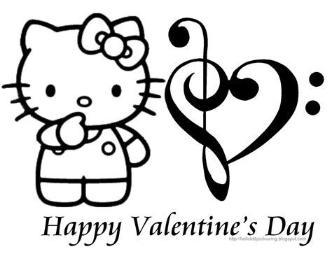 kitty valentines day coloring page coloring book