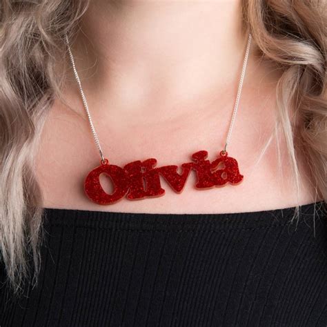 personalised  necklace  funky laser notonthehighstreetcom