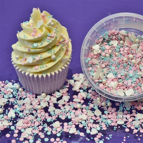 purple cupcakes unicorn sprinkle blend pink white  turquoise pearls