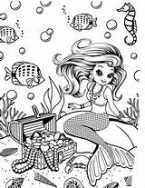 Coloring Pages Mermaid Lisa Frank Book Adult Choose Board sketch template