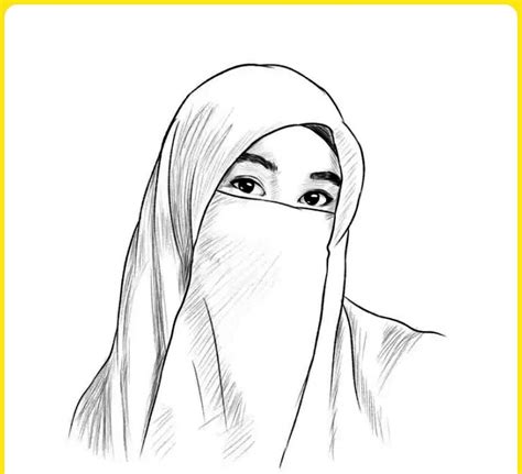 Foto Cara Menggambar Anime Hijab Bercadar Imagesee