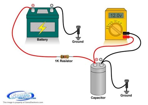 subwoofer wiring diagram  capacitor