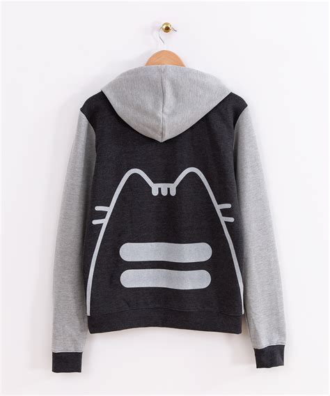 pusheen silhouette unisex fitted hoodie fashion unisex hoodies hoodies