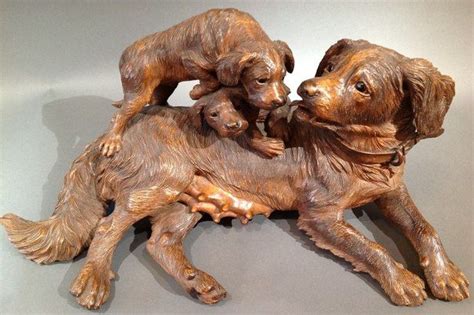 images  carved wooden dogs  pinterest