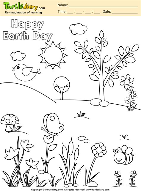 planet earth coloring sheet turtle diary