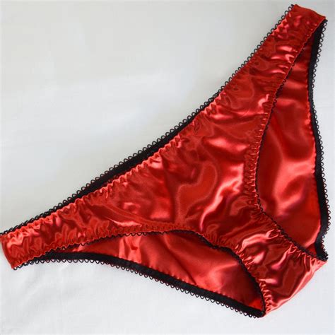 Silky Red Satin Panties Handmade By Biscuit Couture Panties Etsy
