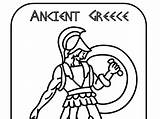 Greece Ancient Pages Coloring Colouring Warrior Athena Rome Getcolorings Chariot Zeus Etc Getdrawings Hoppy Times sketch template