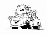 Mater Tow Coloring Pages Cars Getcolorings Color Printable sketch template