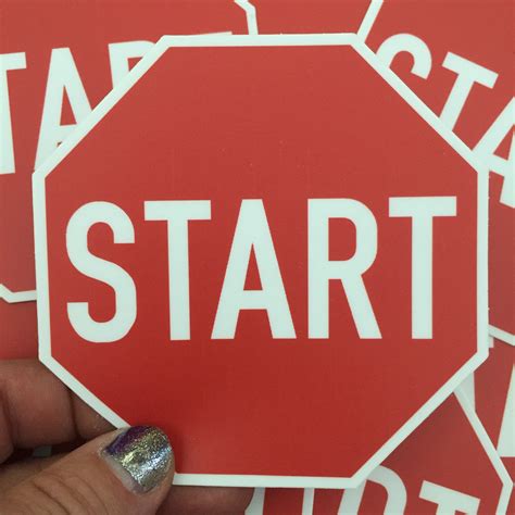 start sign sticker scott froschauer art store