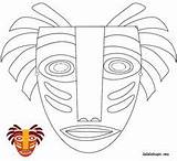 Masque Africain Mayan Afrique Playdough Luau Projects Découper Etnia Máscaras sketch template
