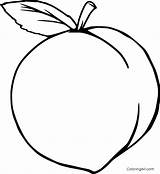 Peach Coloring Printable Pages Fruit Easy Print Board Kids Stencil Stencils Format Vector Choose sketch template