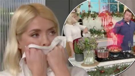 Holly Willoughby Swears As She Narrowly Misses Huge Flame On This