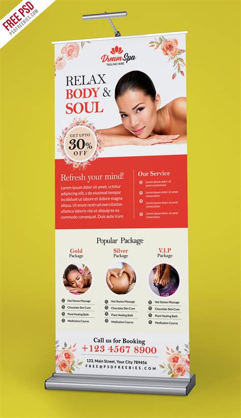 beauty  spa roll  banner template psd psdfreebiescom