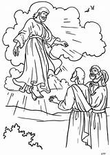 Ascension Christ Azcoloring Pentecost sketch template