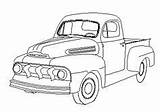 Ford Truck Trucks Drawing Old F1 Drawings Sketch Pickup 1951 Coloring Classic Chevy Vintage Forums Pages Cars Diesel Paintingvalley Accessories sketch template