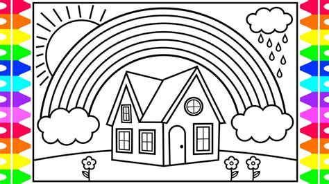 ideas  rainbow coloring pages  toddlers home family