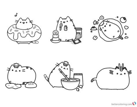 pusheen coloring pages chief pusheen  printable coloring pages