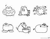 Pusheen Coloring Cat Bettercoloring Coloringfolder sketch template