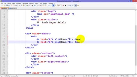contoh desain web sederhana  html  css berbagai contoh images