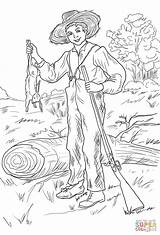 Coloring Finn Huckleberry Sawyer Tom Para Pages Supercoloring Colorear Rabbit Template Dibujo Desde Guardado Niños sketch template