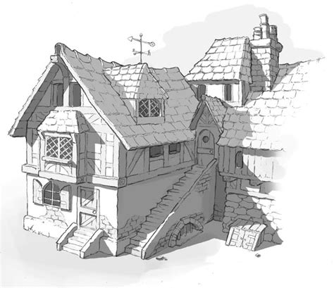 coloring page house  buildings  architecture printable