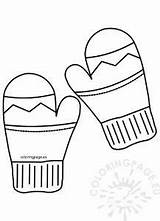 Mitten Coloringpage sketch template