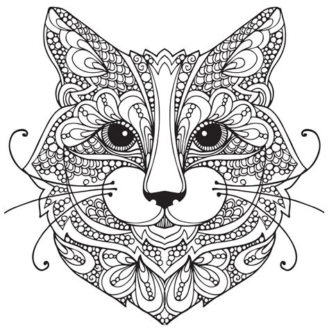 kitten coloring pages  adults  getcoloringscom  printable