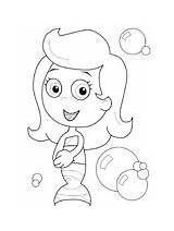 Molly Coloring Guppies Bubble Bubbles Pages Surrounded Ws sketch template