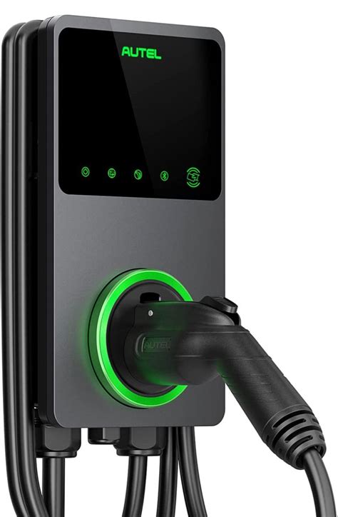 autel maxicharger home smart electric vehicle ev charger  amp level  wi fi  bluetooth
