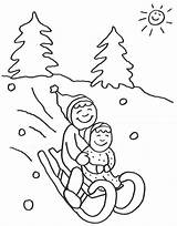 Kinder Schlittenfahren Advent Schnee Malvorlage Ausmalbilder Ausmalen Weihnachten Malvorlagen Kostenlose Familie Basteln Kindern sketch template