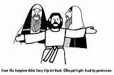 Transfiguration Coloring Clipart Jesus Library Appear Moses Elijah sketch template