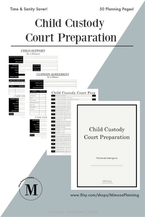 child custody court preparation neutral printable parenting