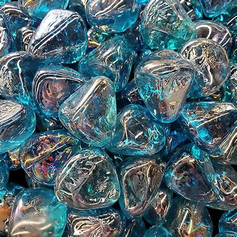 15 5lbs Azurelite Blue Bahama Fireplace Glass Crystals Diamond