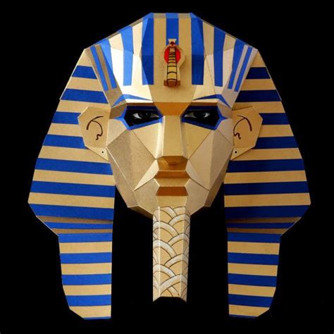 Pharaoh Mask Make Your Own Egyptian Mask With Card From Pdf Etsy In