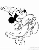 Mickey Fantasia Coloring Mouse Disney Pages Magic sketch template