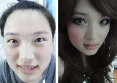 Chinese Girls With And Without Their Makeup Chinasmack