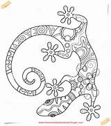Mandala Lizard Malvorlagen sketch template