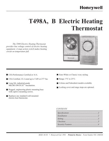 honeywell ta manual manualzz