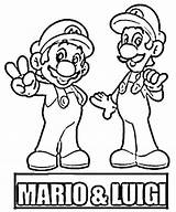 Coloring Mario Pages Super Minion Luigi Brothers Bros sketch template