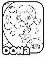 Coloring Bubble Oona Guppies Child Drawings sketch template