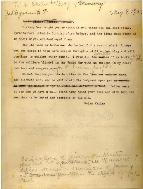 in 1933 helen keller wrote this open letter to german