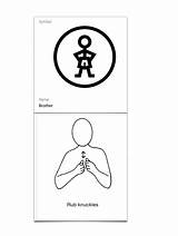 Makaton Symbole Znaki Sen sketch template