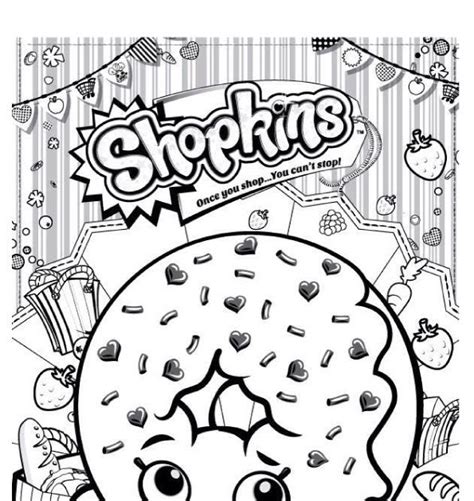 shopkins coloring pages donut coloring page blog