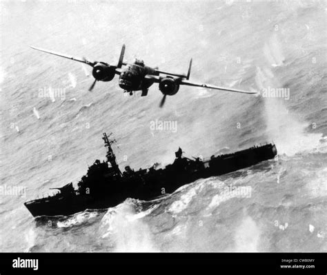 world war ii  american   bomber flying   japanese destroyer escort frigate