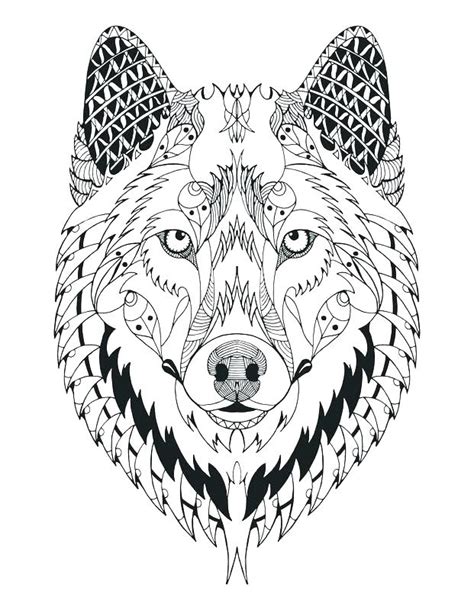 tribal wolf coloring pages  getcoloringscom  printable