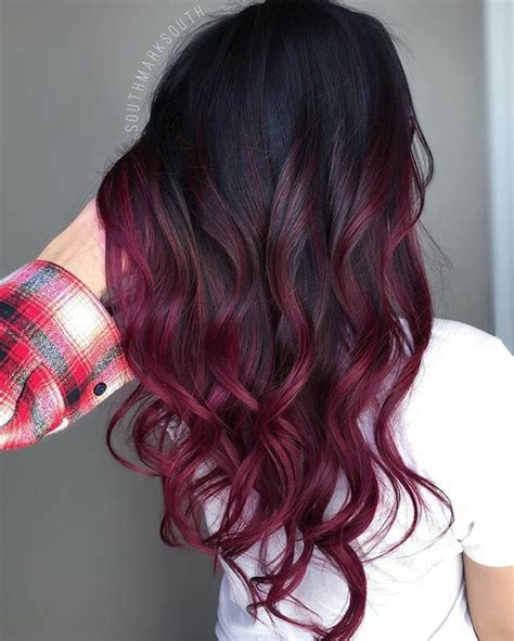 black  red ombre hair ombre hair  hair ombrehair red ombre hair hair color burgundy